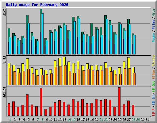 Daily usage for February 2026