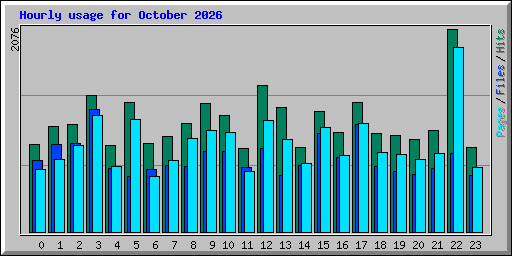 Hourly usage for October 2026